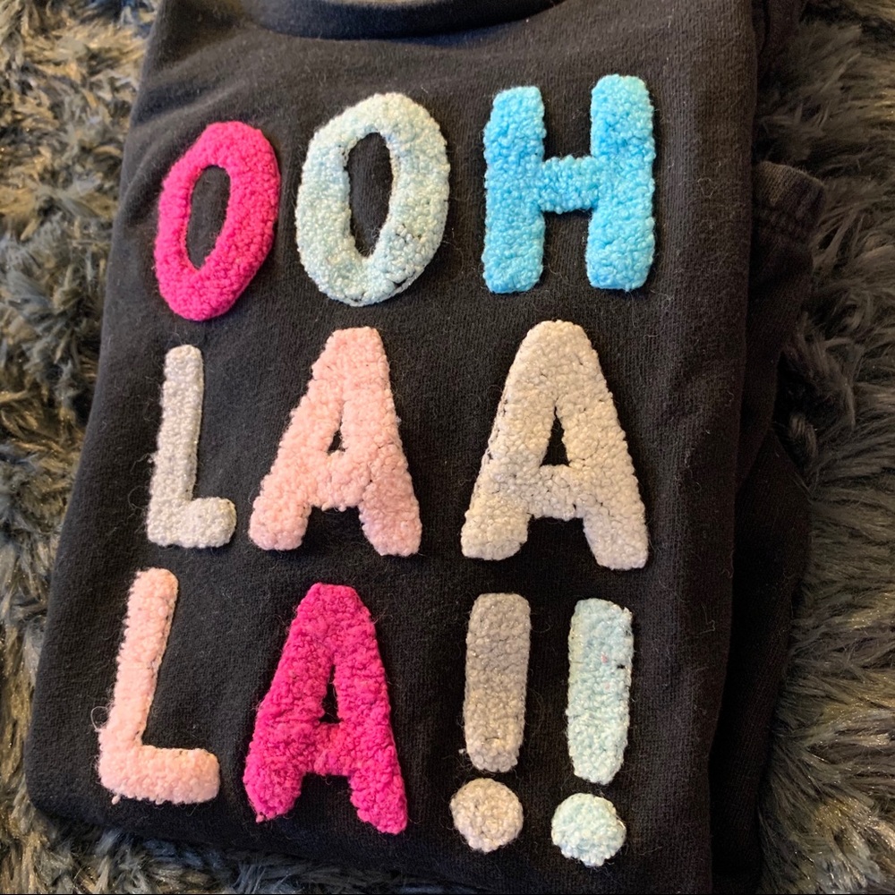 GapKids black tunic sweatshirt ooh la la! Small 8